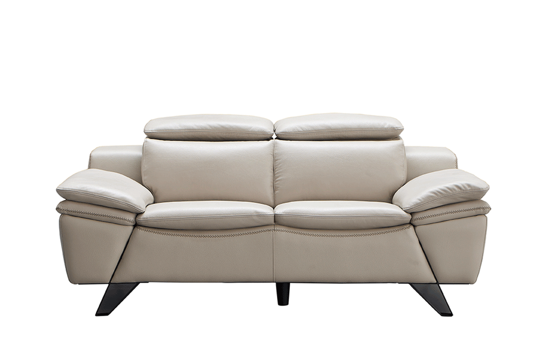Amir Leather Loveseat with Adjustable Headrests