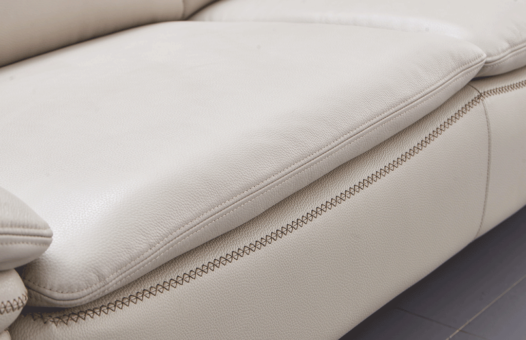 Amir Leather Loveseat with Adjustable Headrests