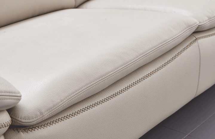 Amir Leather Loveseat with Adjustable Headrests