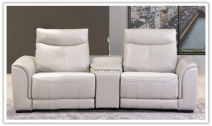 AICO Mia Bella Bentley 3 Pieces Motion Loveseat in Espresso