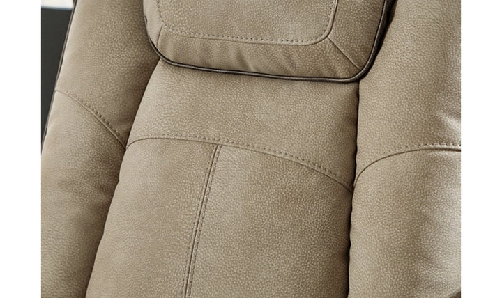 Modern Heritage Next - Gen Sand Leather Power Recliner Chair with Storage Arms