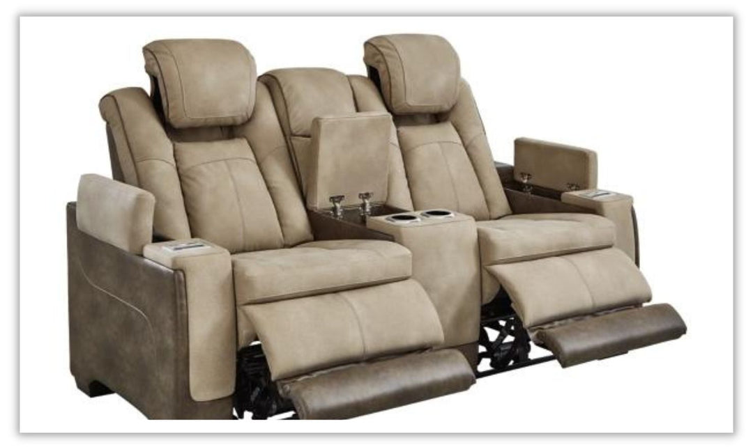 Modern Heritage Next Gen Power Reclining Loveseat with Console