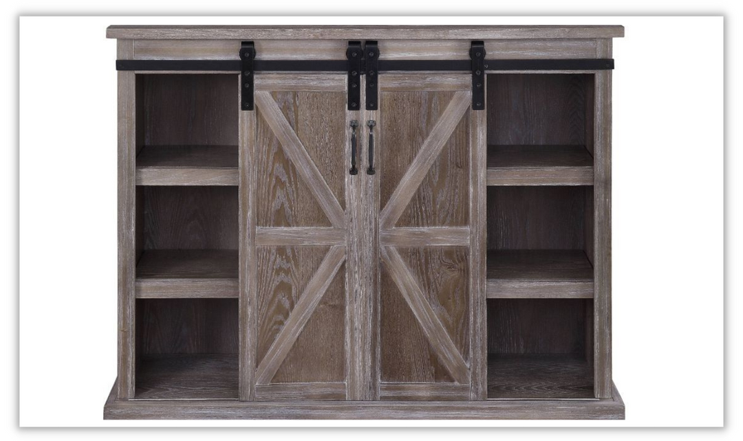 ACME Orabella Wooden Farmhouse TV Stand in Brown