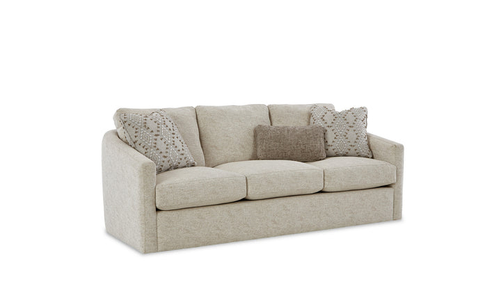 Craftmaster Walter 3-Seater Gray Fabric Sofa with Track Arms