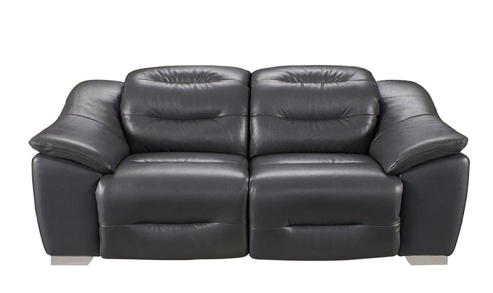 Abram Leather Power Recliner Loveseat with Pillow-Top Arms