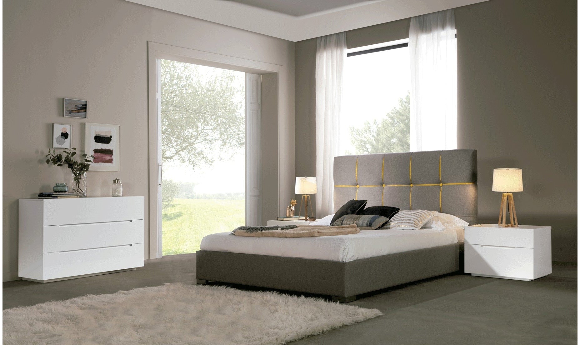 Buy ESF Furniture Cute 3-Drawer Dresser in White High Gloss Finish Online – Jennifer Furniture