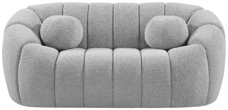 Elijah Boucle Loveseat-Loveseats-Jennifer Furniture