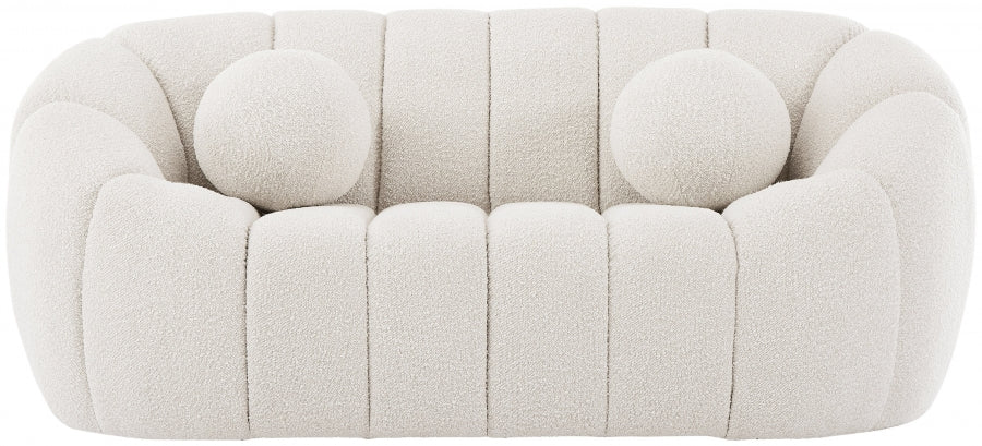 Elijah Boucle Loveseat-Loveseats-Jennifer Furniture