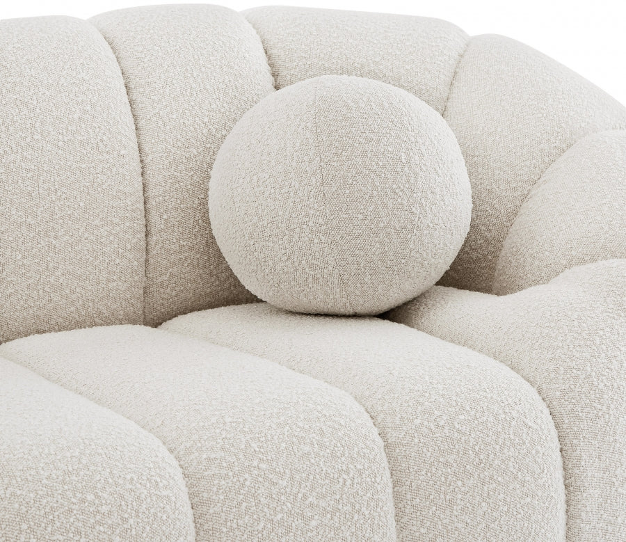 Elijah Boucle Loveseat-Loveseats-Jennifer Furniture