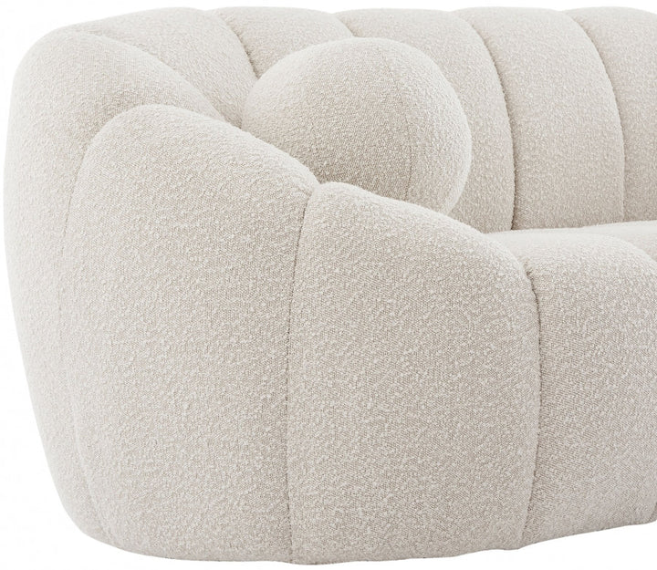 Elijah Boucle Loveseat-Loveseats-Jennifer Furniture