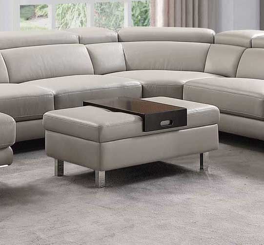 Astrea 6-Pieces U-Shape Sectional in Leather with Chaise