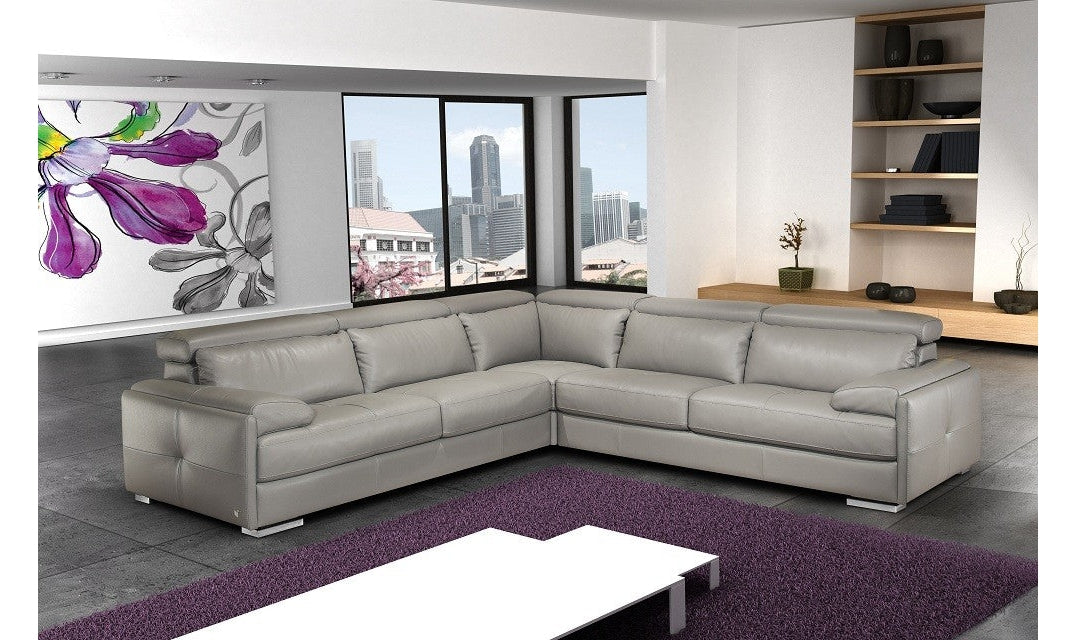 Purple leather sectional couch deals