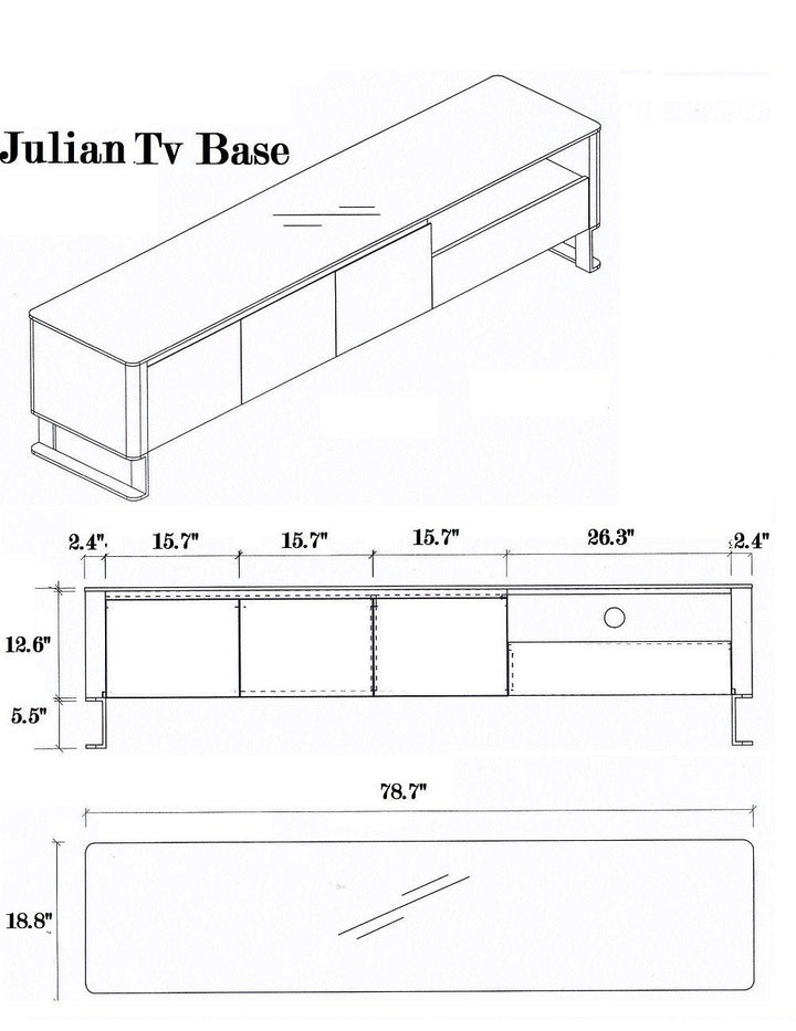 Julian Modern TV Base-Entertainment Centers & Tv Stands-Jennifer Furniture