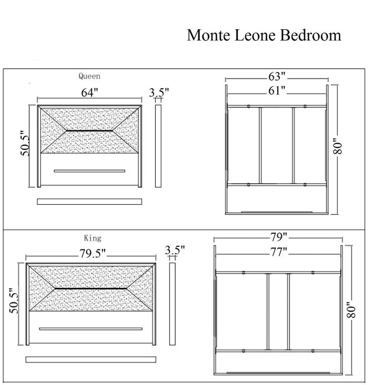 Monte Leone Bed-Beds-Jennifer Furniture