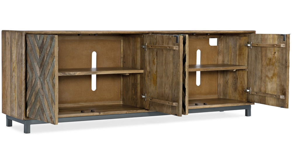 Entertainment Four Door Entertainment Console-Cabinets & Storage-Jennifer Furniture