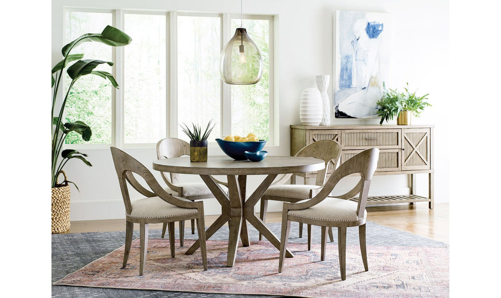 WEST FORK HARDY ROUND DINING TABLE COMPLETE-Dining Tables-Jennifer Furniture