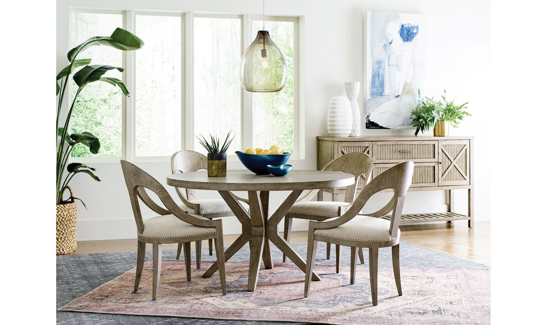 WEST FORK HARDY ROUND DINING TABLE COMPLETE-Dining Tables-Jennifer Furniture