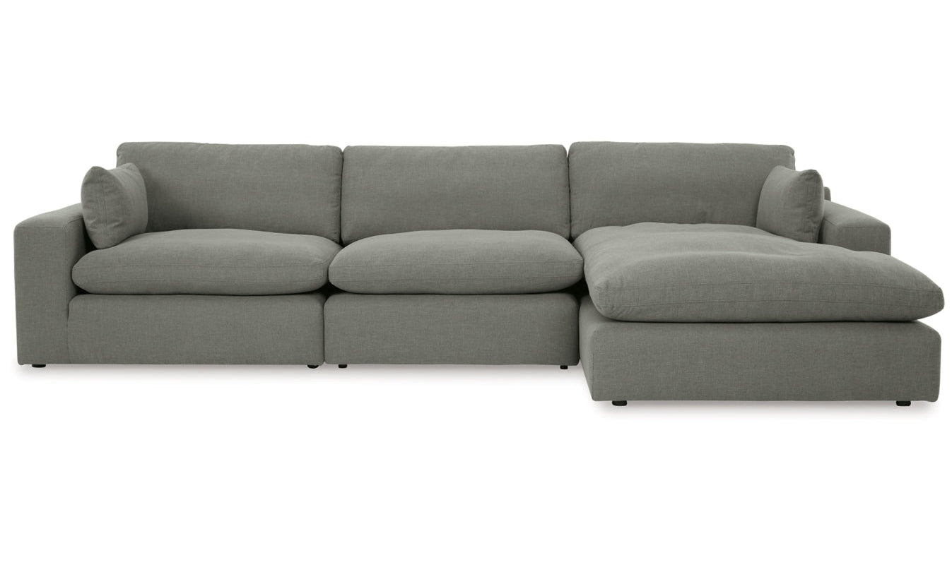 Modern Heritage Elyza L-Shaped Sectional Sofa with Chaise