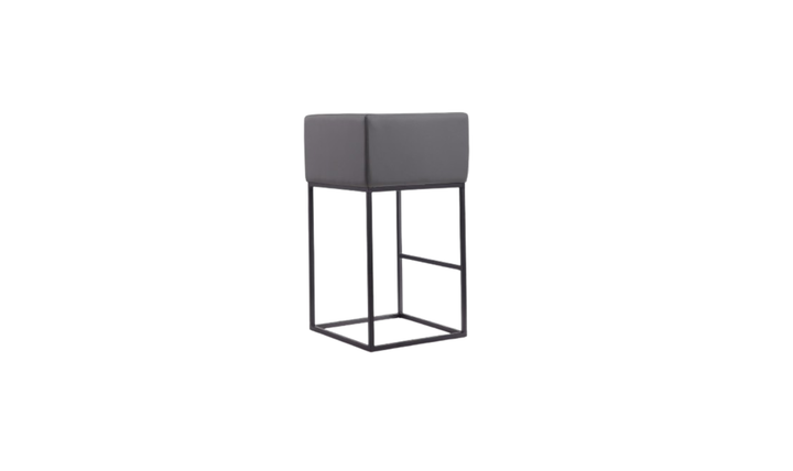 Manhattan Comfort Embassy Metal Upholstered Barstool-Jennifer Furniture