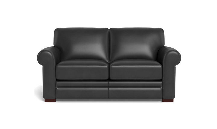 Hydeline Brookfield Waxy Pull-up Leather Loveseat in Caramel Brown