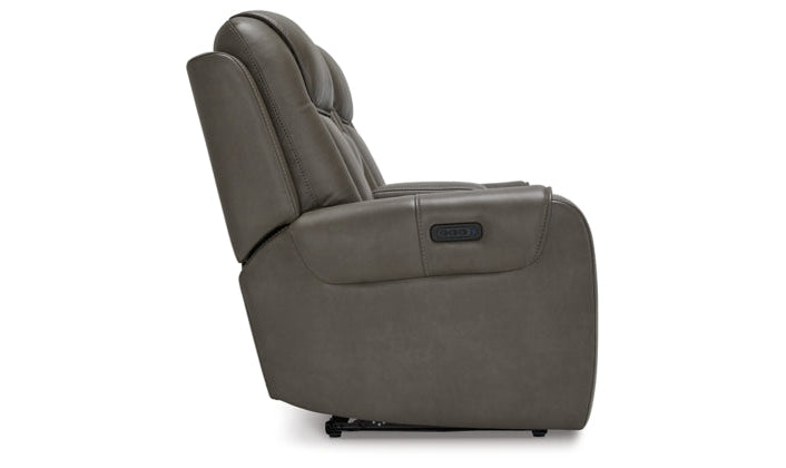 Card Player Leather Power Reclining Living Room Set