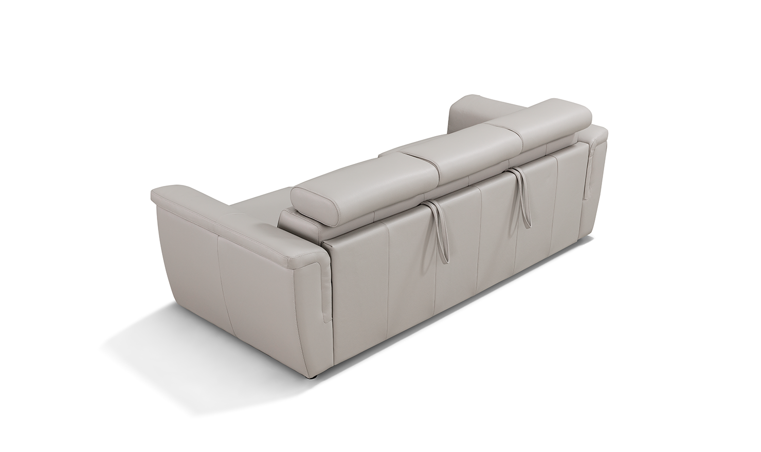 Leather Italia Hillsboro Queen Sleeper Sofa In Gray Mist