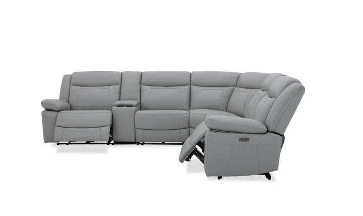Gio Italia Wyatt Butternut Leather L-Shape Recliner Sectional Sofa-Jennifer Furniture