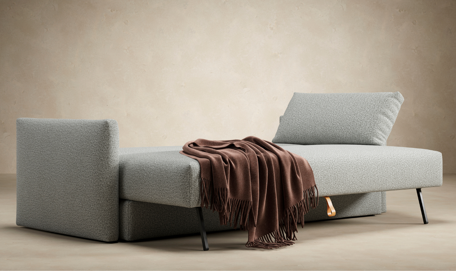 Innovation Living Tripi 2-Seater Fabric Sofa Bed With Integrated Storage-Jennifer Furniture