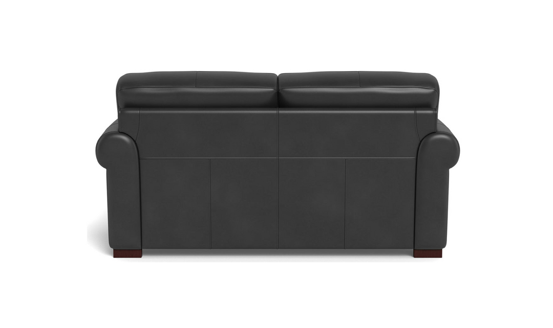 Hydeline Brookfield Waxy Pull-up Leather Loveseat in Caramel Brown