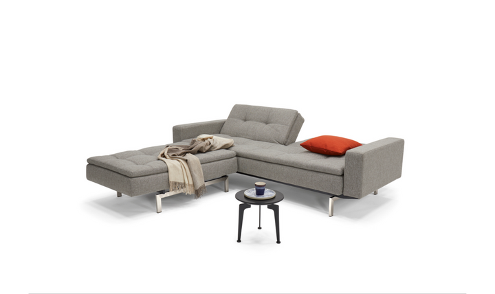 Innovation Living Dublexo 2-Seater Fabric Sleeper Sofa With Stainless Steel Legs-Jennifer Furniture