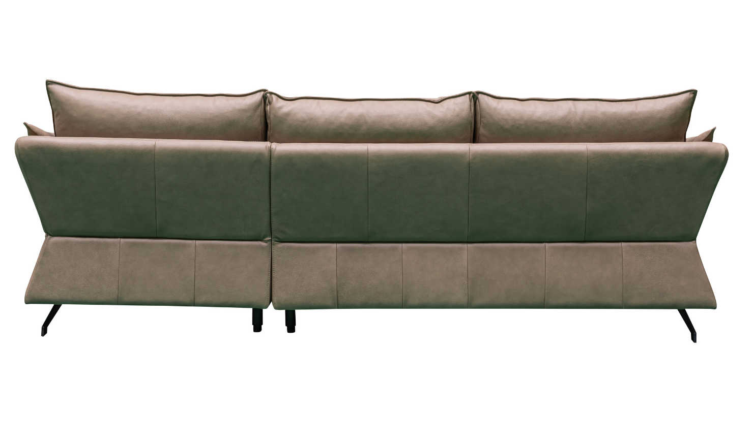 Klaussner Giada 3-Seater Brown Leather Sofa with Attached Back Cushion