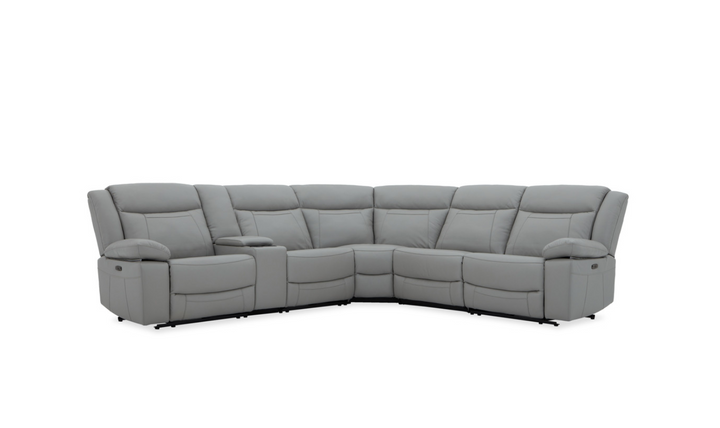 Gio Italia Wyatt Butternut Leather L-Shape Recliner Sectional Sofa-Jennifer Furniture