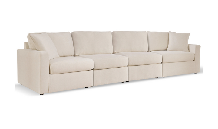 Modern Heritage Modmax Fabric Sectional Sofa with Throw pillows