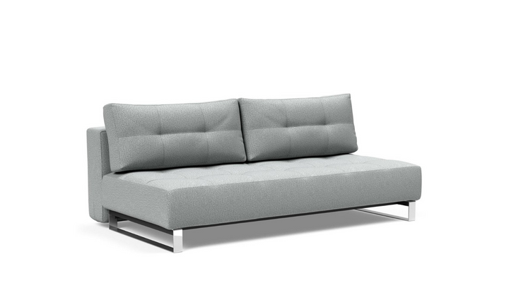 Innovation Living Supremax 2-Seater Fabric Sleeper Sofa With Sleek Chrome Legs-Jennifer Furniture
