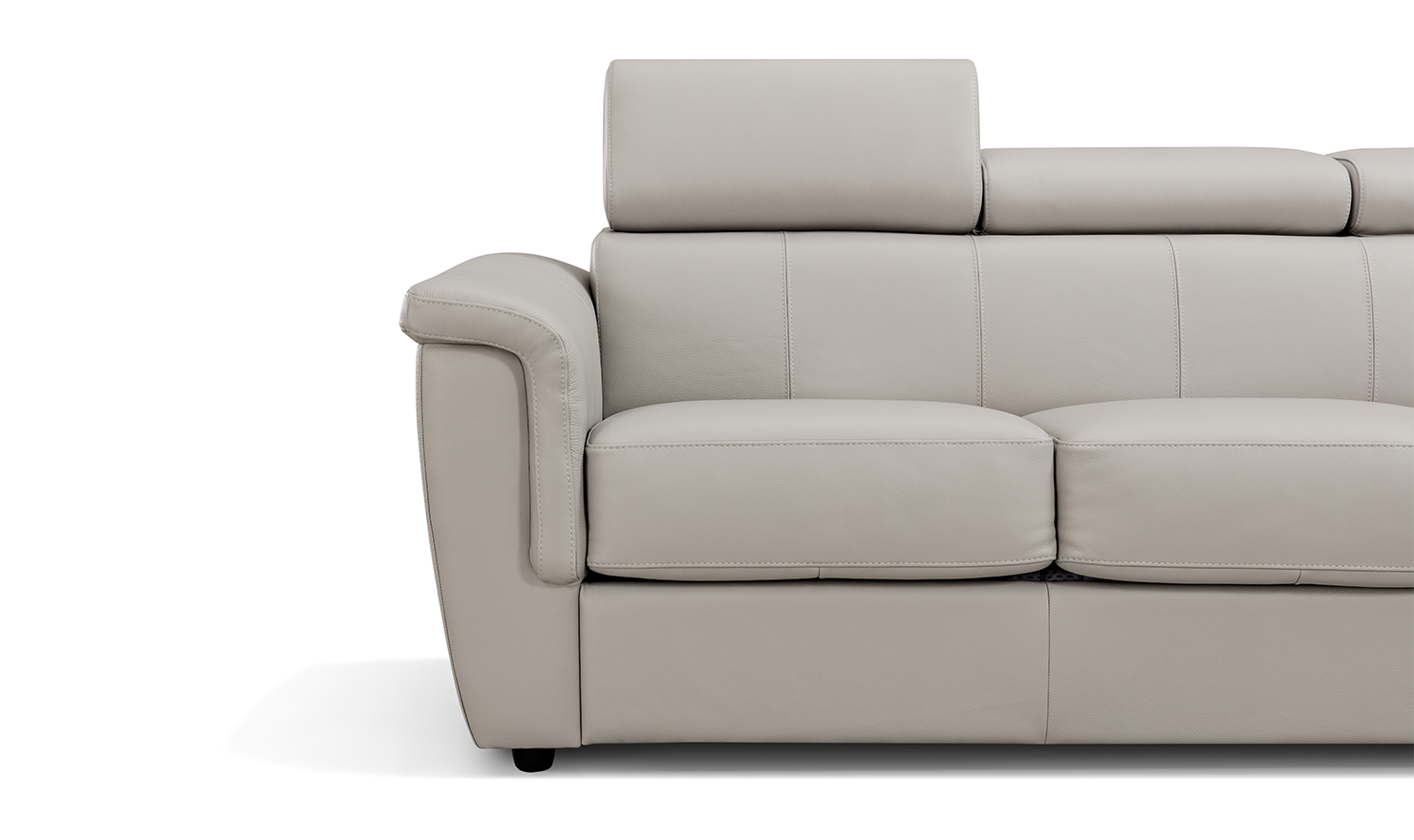 Leather Italia Hillsboro Queen Sleeper Sofa In Gray Mist