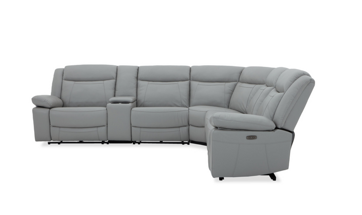 Gio Italia Wyatt Butternut Leather L-Shape Recliner Sectional Sofa-Jennifer Furniture