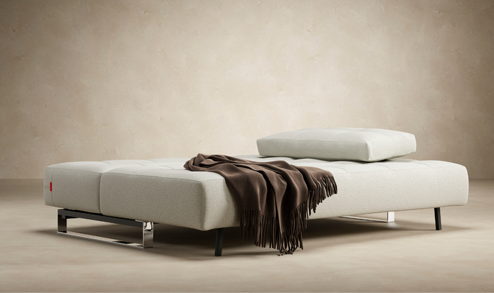 Innovation Living Supremax 2-Seater Fabric Sleeper Sofa With Sleek Chrome Legs-Jennifer Furniture