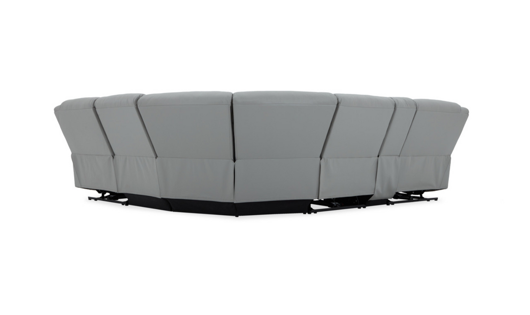 Gio Italia Wyatt Butternut Leather L-Shape Recliner Sectional Sofa-Jennifer Furniture