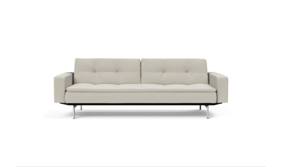 Innovation Living Dublexo 2-Seater Fabric Sleeper Sofa With Stainless Steel Legs-Jennifer Furniture