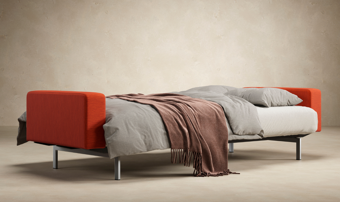 Innovation Living Dublexo 2-Seater Fabric Sleeper Sofa With Stainless Steel Legs-Jennifer Furniture