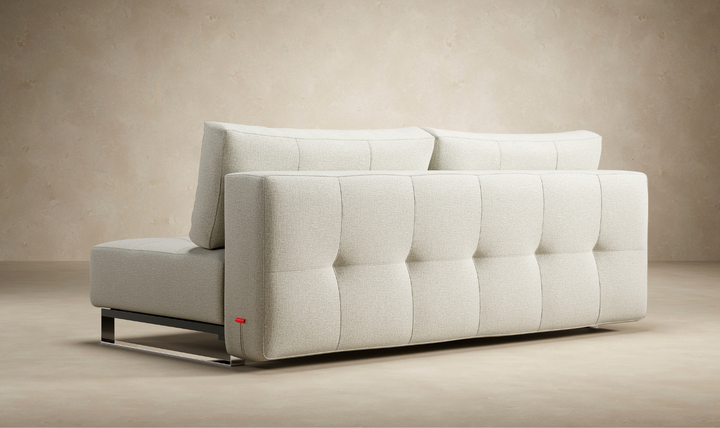 Innovation Living Supremax 2-Seater Fabric Sleeper Sofa With Sleek Chrome Legs-Jennifer Furniture