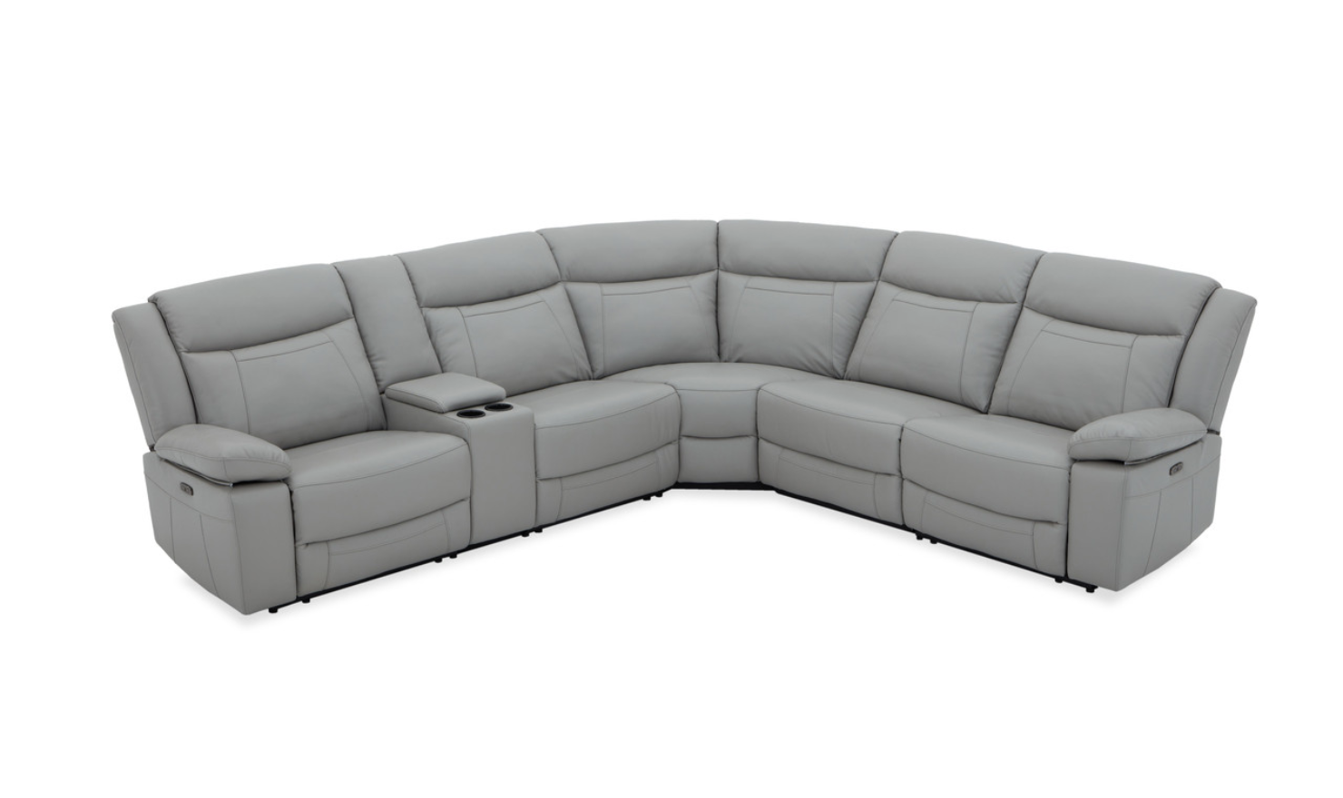 Gio Italia Wyatt Butternut Leather L-Shape Recliner Sectional Sofa-Jennifer Furniture