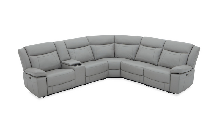 Gio Italia Wyatt Butternut Leather L-Shape Recliner Sectional Sofa-Jennifer Furniture