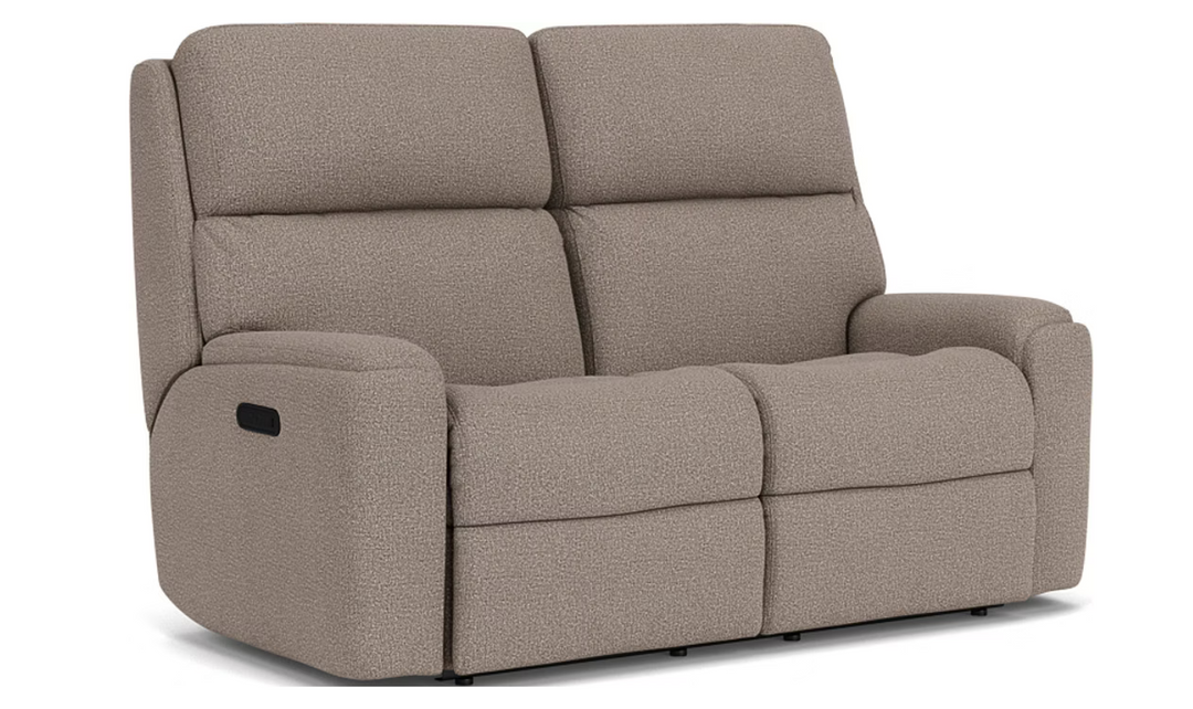 Rio Fabric Power Reclining Loveseat with Console