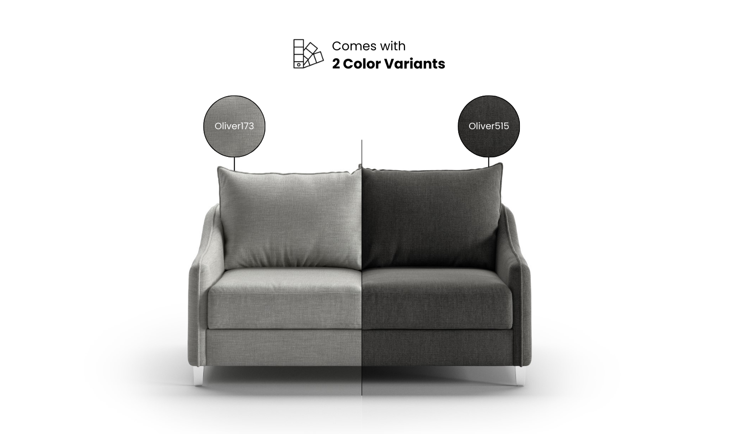 Luonto Ethos Dual Motion Fabric Sleeper Sofa with Foam Mattress-Jennifer Furniture