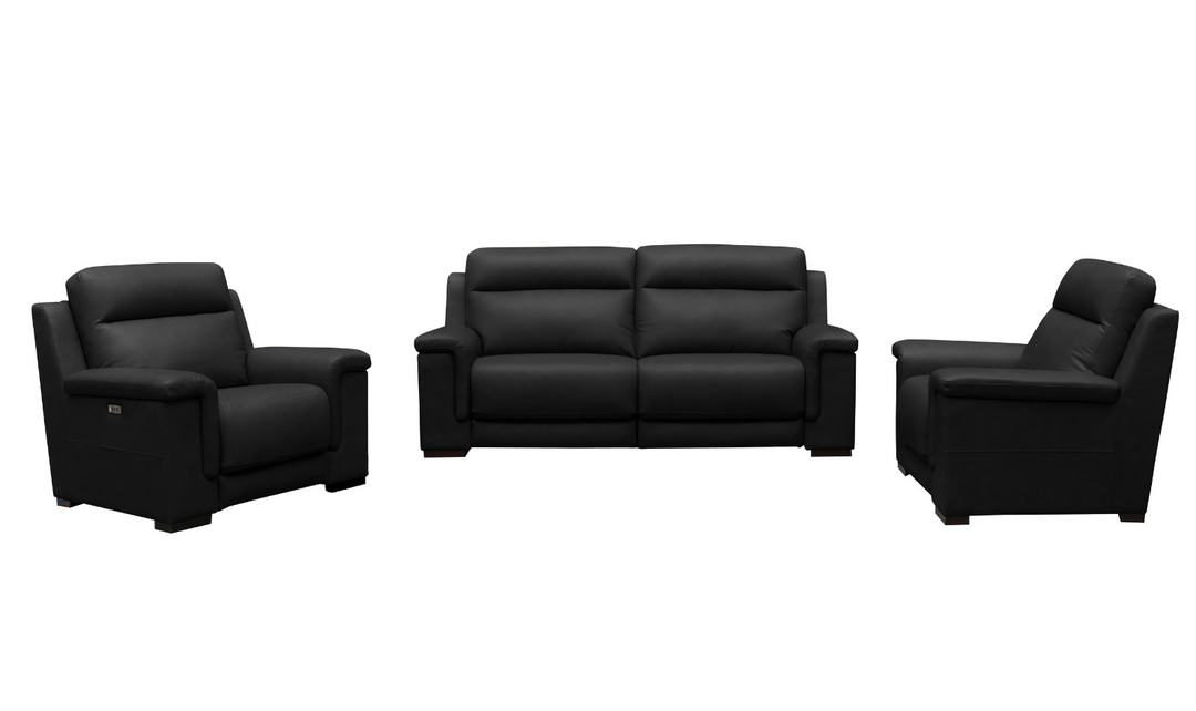 Klaussner Dakota 2 Seater Power Recliner Loveseat in Black