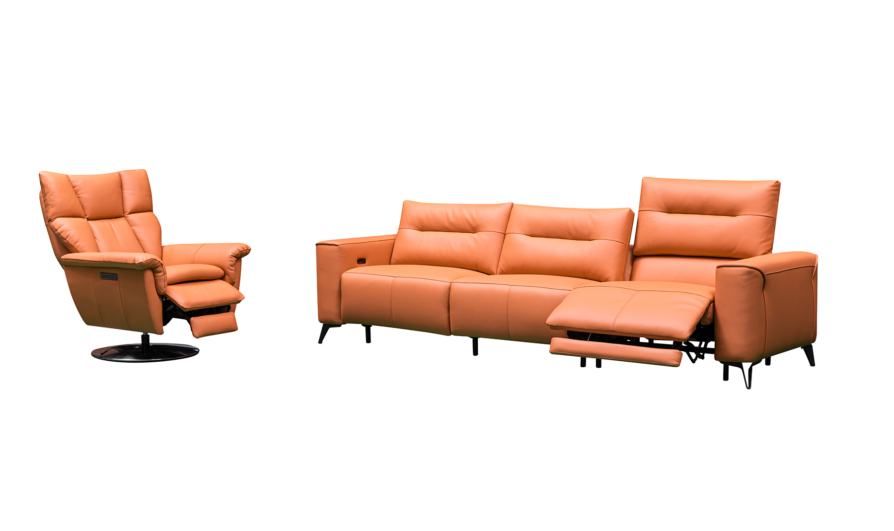 Klaussner Alessandro 3-Seater Leather Power Recliner Sofa
