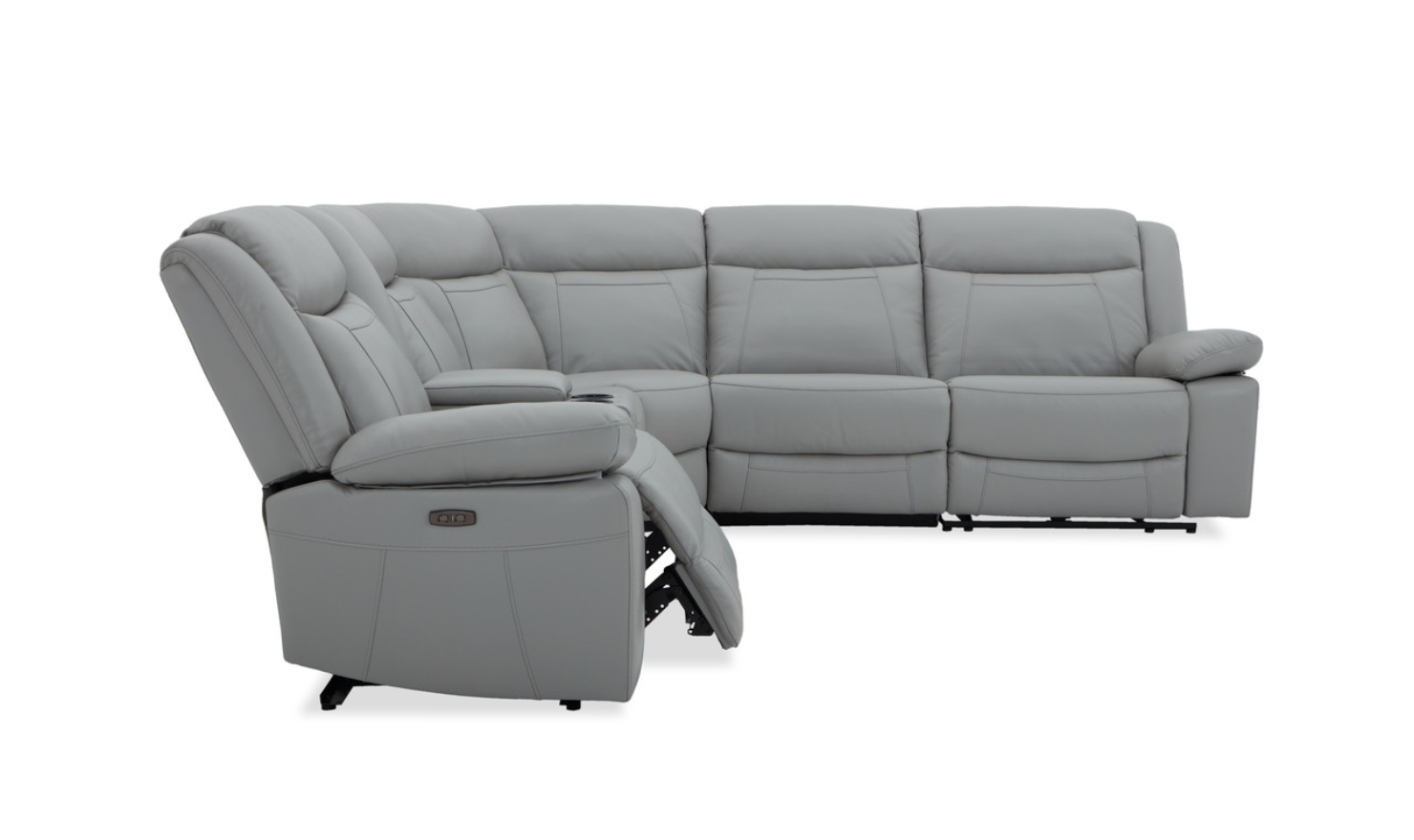 Gio Italia Wyatt Butternut Leather L-Shape Recliner Sectional Sofa-Jennifer Furniture
