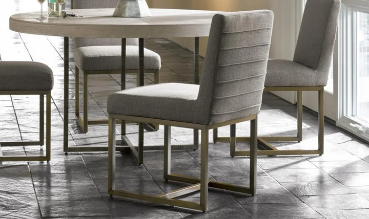 Universal Furniture Cooper Fabric Gray Side Chair with Welted Backrest