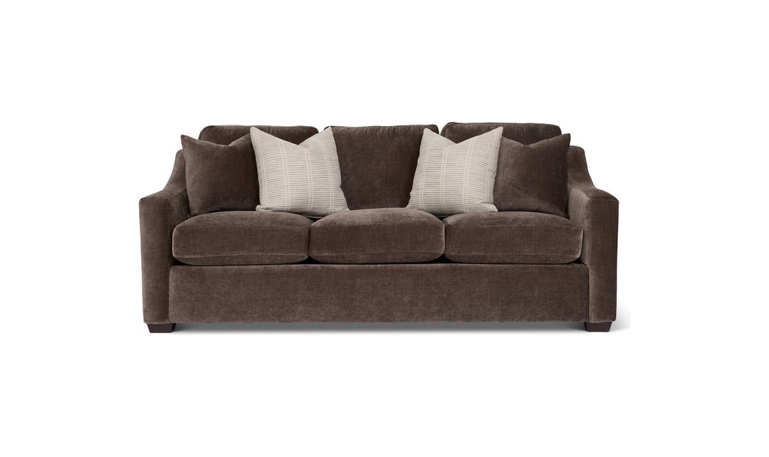 Klaussner Karson XL Sofa With Accent Pillows - Jennifer Furniture